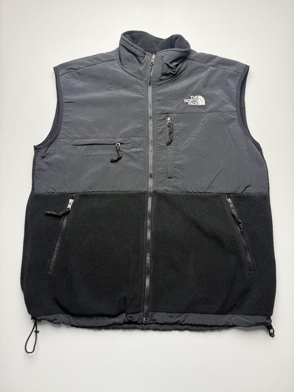 The North Face Vest Mens Large Black Fleece Full Zip Outdoor Hiking Stand Collar
